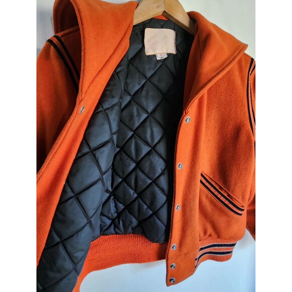 Vintage Varsity Letterman: Wool Bomber, Sailor Collar Cheerleader Jacket, S/M - Picture 4 of 14